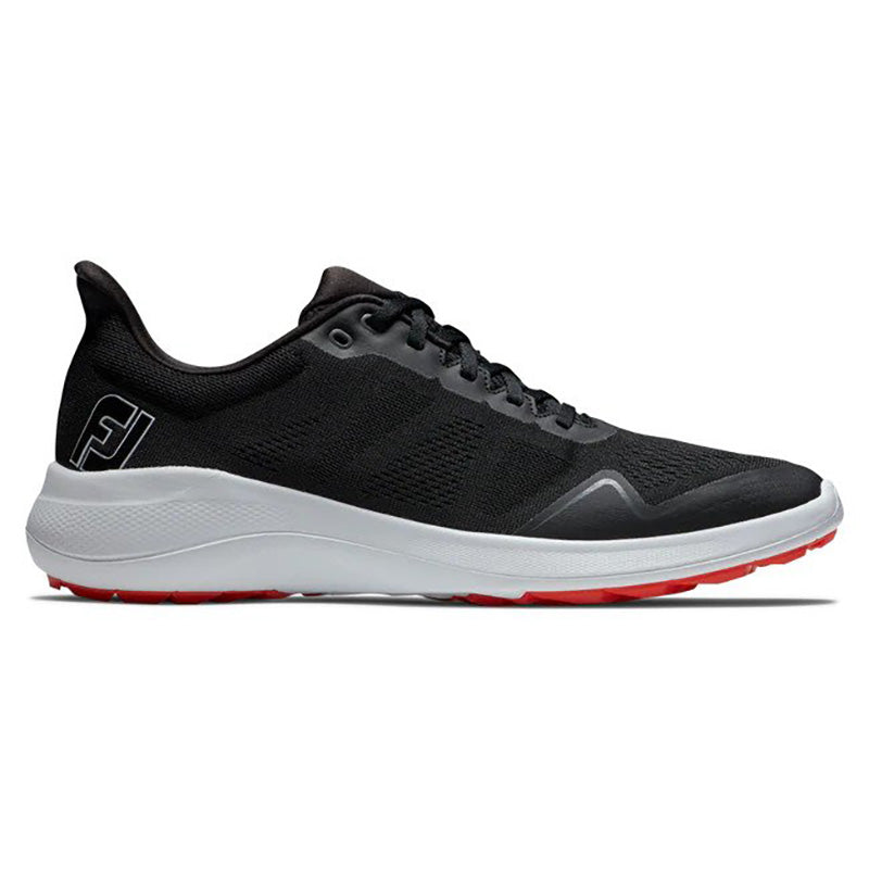 FootJoy 2023 Flex Spikeless Golf Shoe Men&#39;s Shoes Footjoy Black/White/Red Medium 8