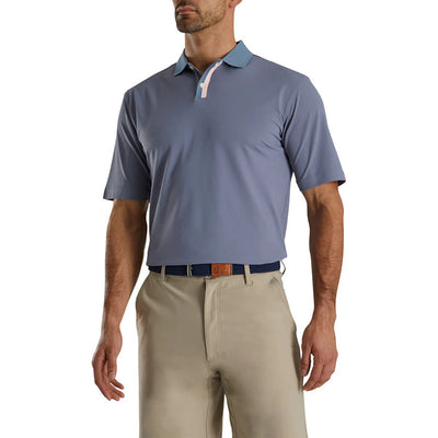 FootJoy 2022 Solid Stretch Pique Polo - Previous Season Style Men's Shirt Footjoy Grey MEDIUM