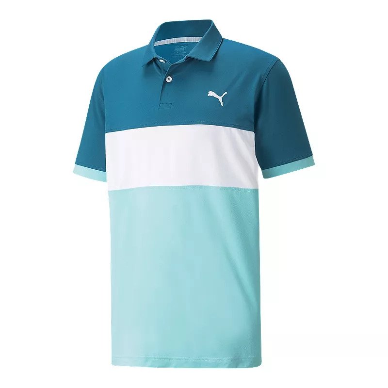 PUMA Cloudspun Highway Golf Polo Men's Shirt Puma Angel Blue SMALL 