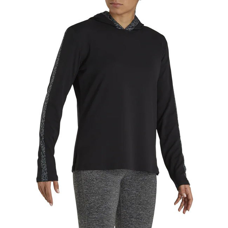 FootJoy Women's Spot Print Trim Hoodie - Previous Season Style Women's Sweater Footjoy Black XS 