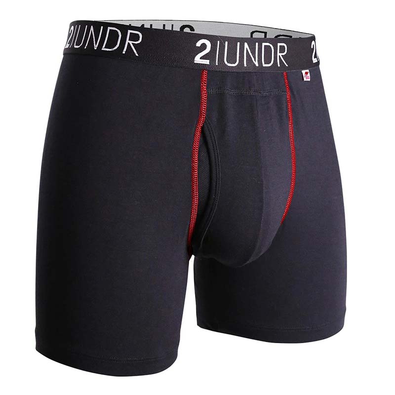 2UNDR Swing Shift Boxer Brief Underwear 2UNDR Black/Red MEDIUM 