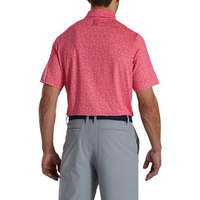 FootJoy 2023 Painted Floral Lisle Self Collar Polo Men's Shirt Footjoy