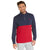 Puma Gamer Colorblock 1/4 Zip Men's Sweater Puma Navy/Red SMALL