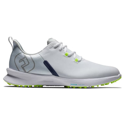 FootJoy 2023 Fuel Sport Spikeless Golf Shoe Men's Shoes Footjoy White/Navy/Green Medium 9