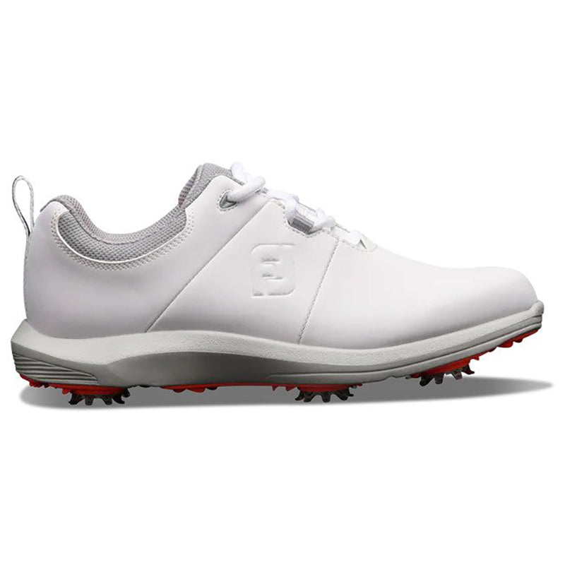 FootJoy Women's 2023 eComfort Spiked Golf Shoe Women's Shoes Footjoy White/Grey Medium 6