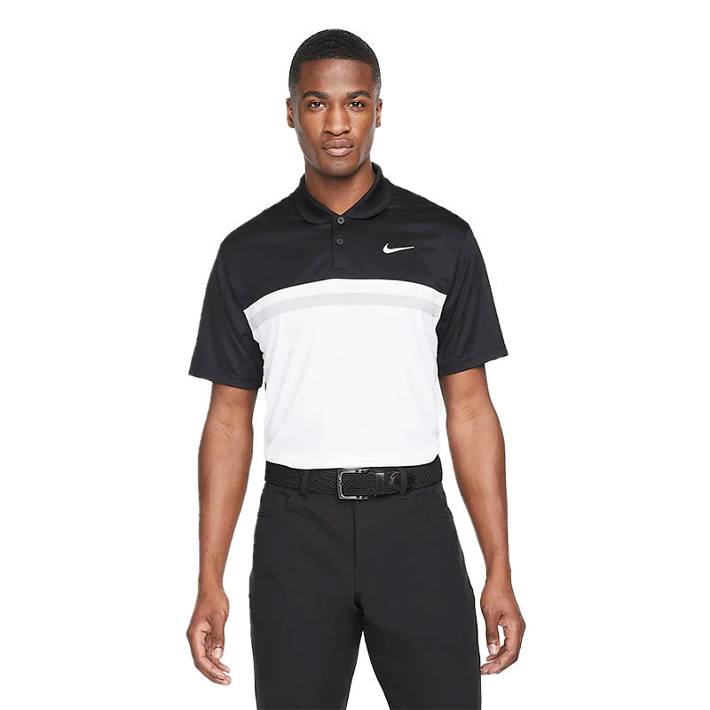 Nike Dri-FIT Victory CB Golf Polo Men's Shirt Nike Black/White MEDIUM 