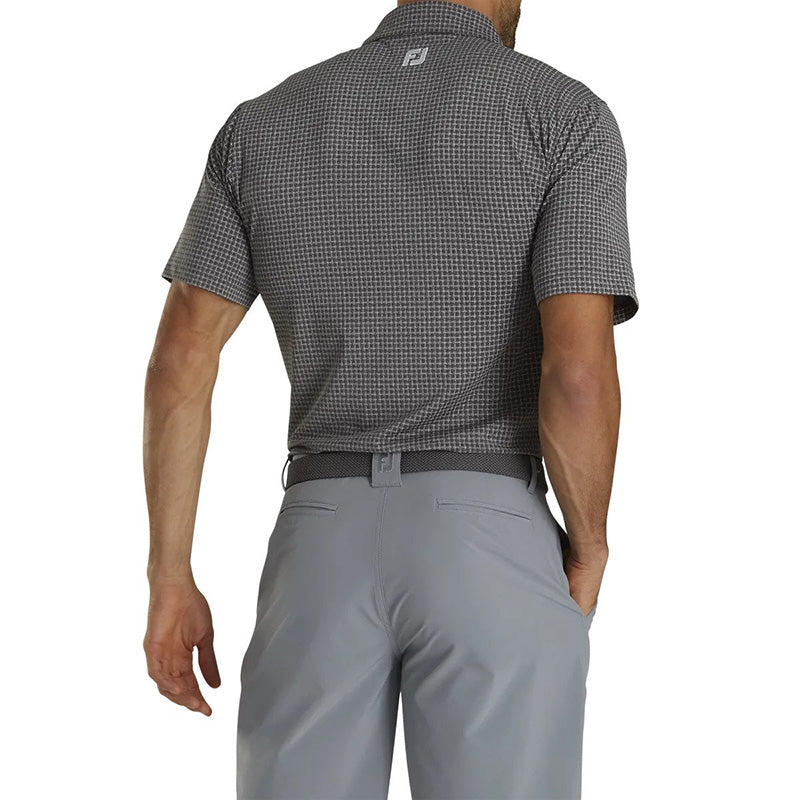 FootJoy Lisle Open Weave Print Self Collar - Previous Season Style Men's Shirt Footjoy