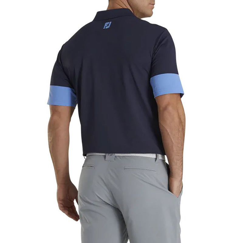 FootJoy Athletic Fit Pique Block Sleeve Knit Collar - Previous Season Style Men&#39;s Shirt Footjoy   