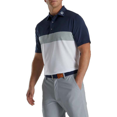 FootJoy 2022 Color Block Lisle Polo - Previous Season Style Men's Shirt Footjoy Navy SMALL