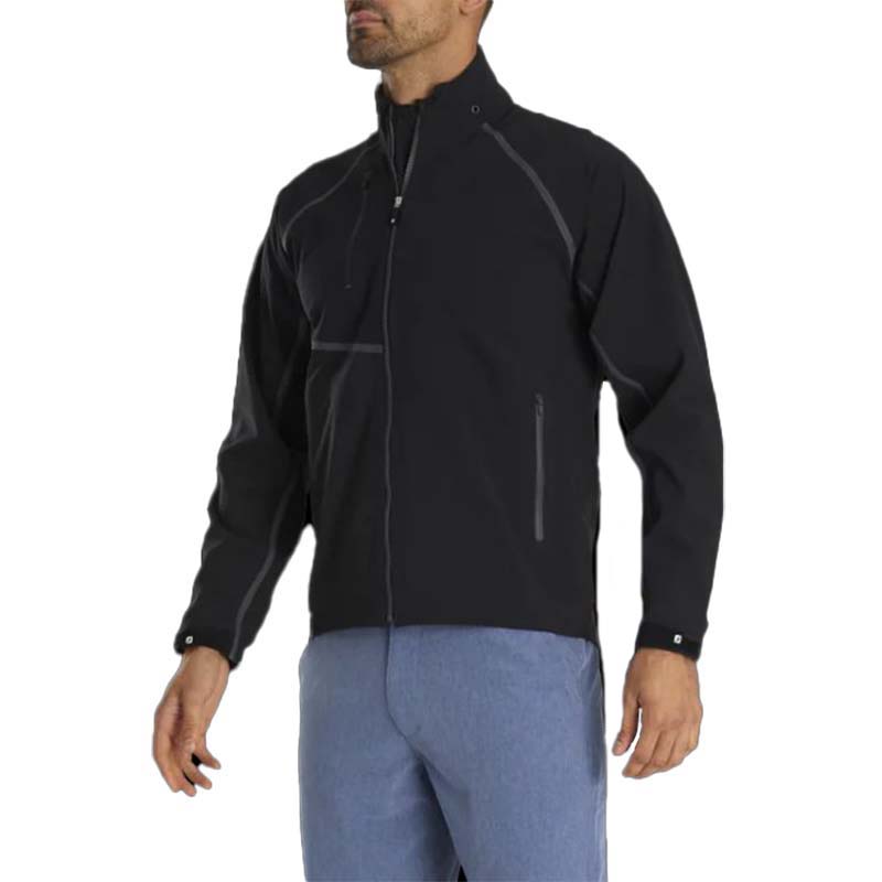 FootJoy HyrdoTour Rain Jacket - Previous Season Black/Charcoal SMALL
