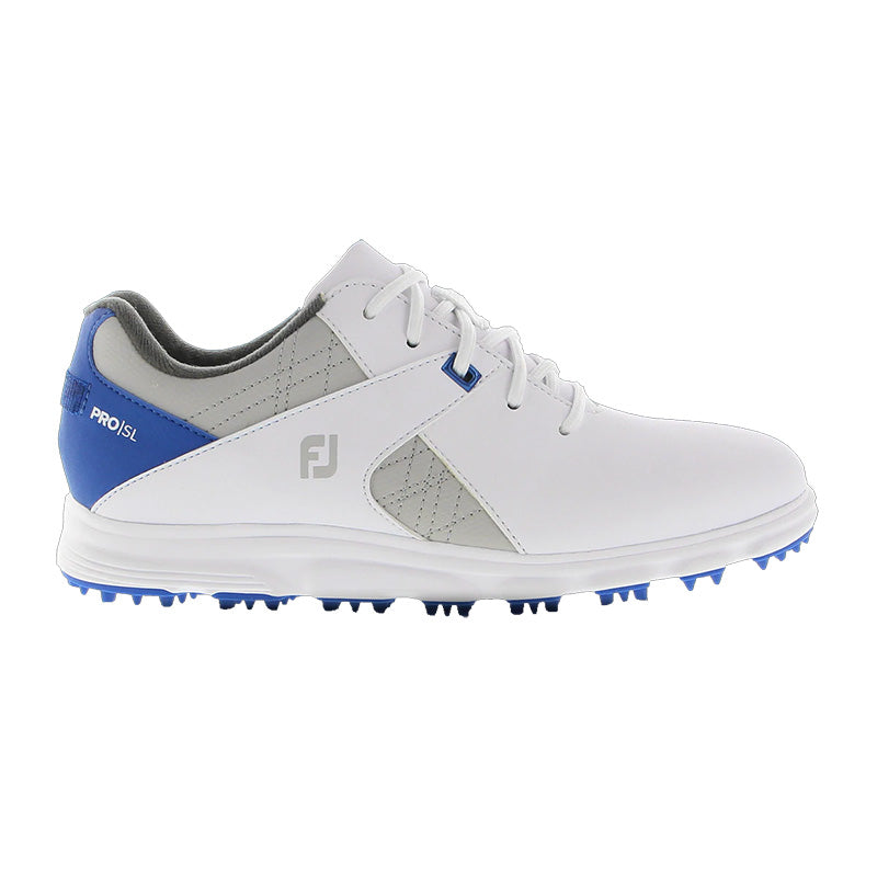 Footjoy Junior Pro SL Golf Shoes - Previous Season Kid's Shoes Footjoy White/Grey/Blue 3