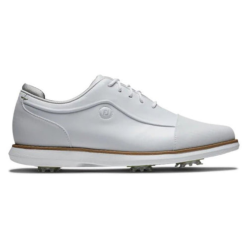FootJoy Women's Traditions Cap Toe Golf Shoe - Previous Season Style White White