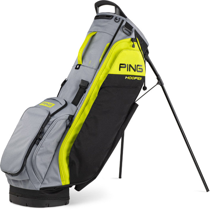 PING 2023 Hoofer Stand Bag Stand Bag Ping Black/Iron/Neon Yellow  