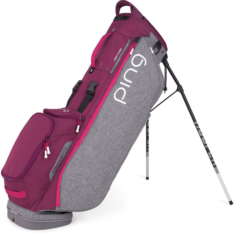 PING Hoofer Lite Carry Bag Stand Bag Ping Heathered Grey/Magenta  