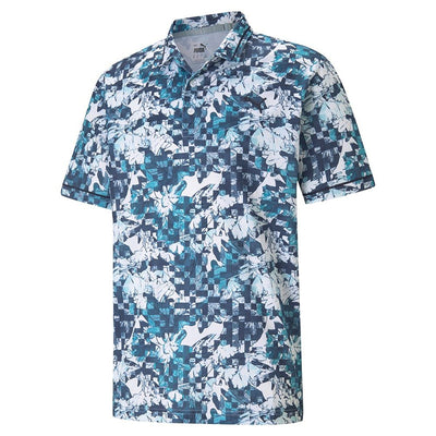 Puma Tech Pique Botanical Polo Kid's Shirt Puma Navy SMALL