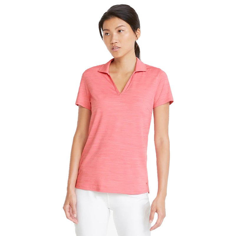 PUMA Women's Cloudspun Coast Golf Polo Rose Heather