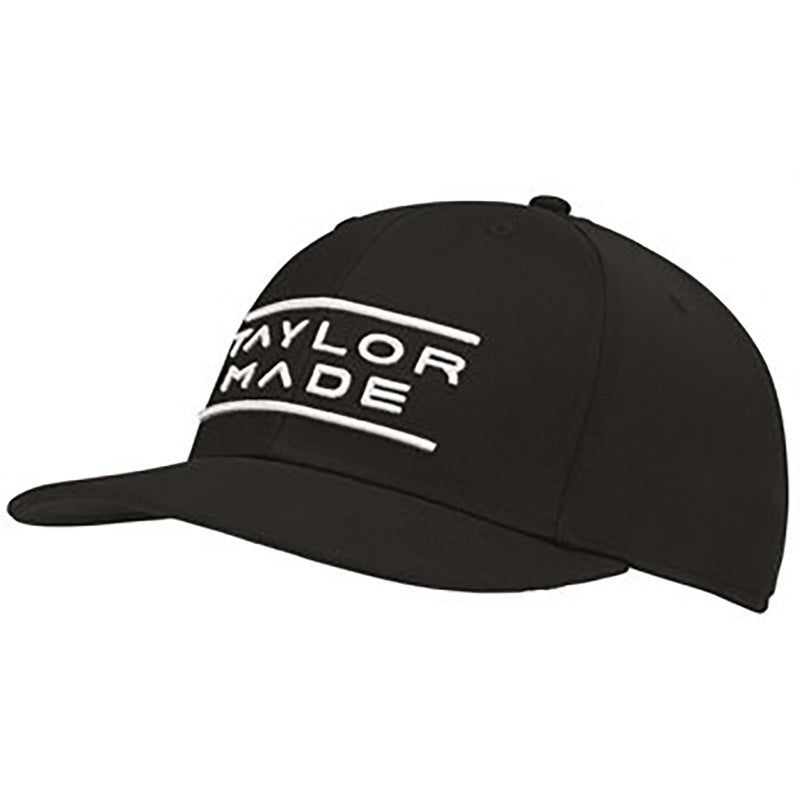 TaylorMade Lifestyle Stretch Flatbill Hat Hat Taylormade Black OSFA 