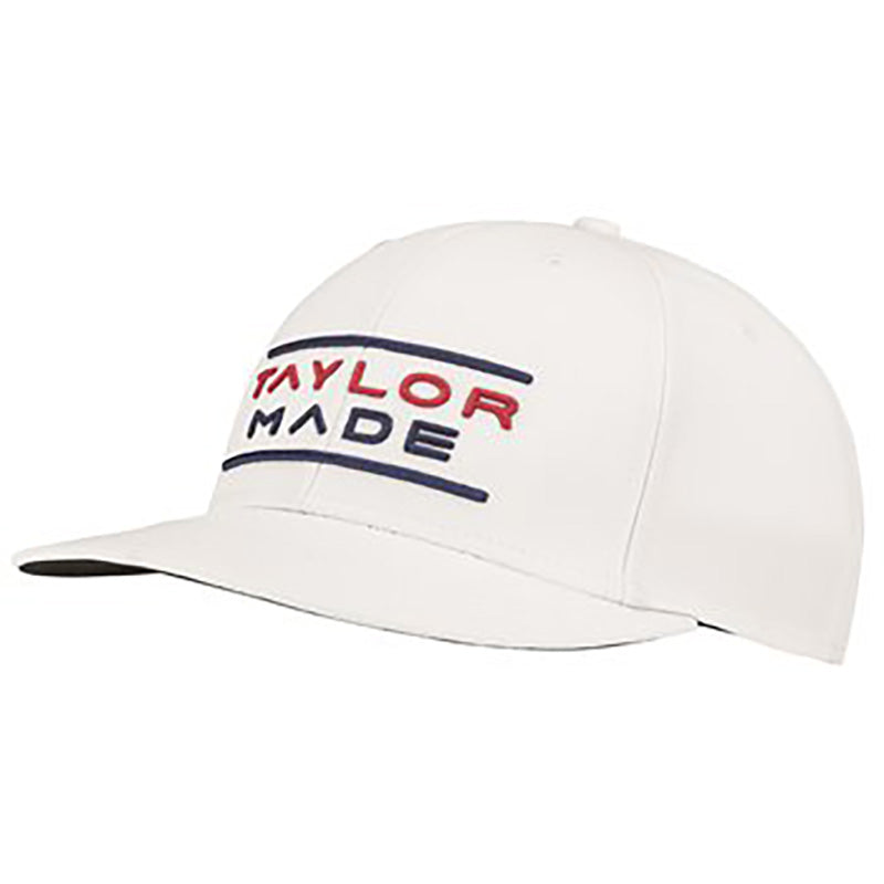 TaylorMade Lifestyle Stretch Flatbill Hat Hat Taylormade White OSFA 