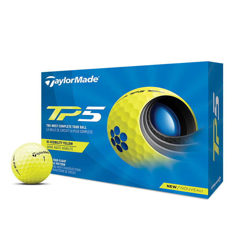 TaylorMade TP5 Golf Balls - Previous Season Golf Balls Taylormade Yellow  