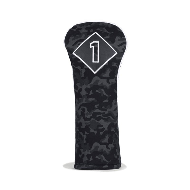Titleist Black Camo Leather & Cotton Twill Headcover - Driver Black