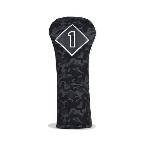 Titleist Black Camo Leather & Cotton Twill Headcover - Driver Black