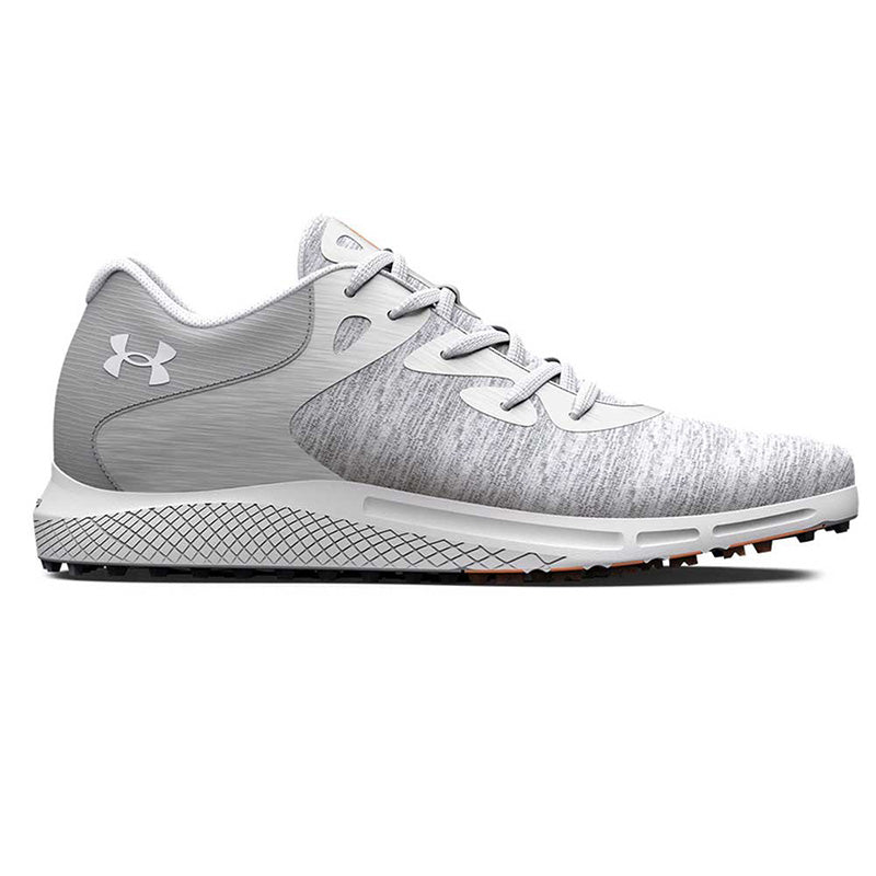 Under Armour Women's Charged Breathe 2 Knit Spikeless Golf Shoes Grey White Medium