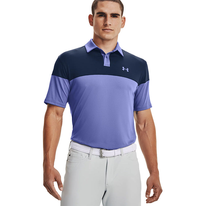 Under Armour T2G Blocked Polo Men&#39;s Shirt Under Armour Purple SMALL 